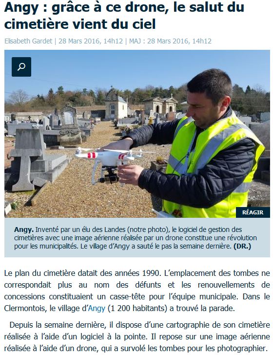 Article Le Parisien Logiciel cimetière