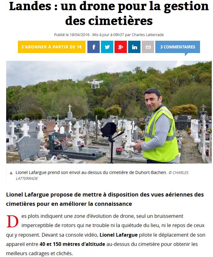 Article Sud-Ouest Logiciel cimetière