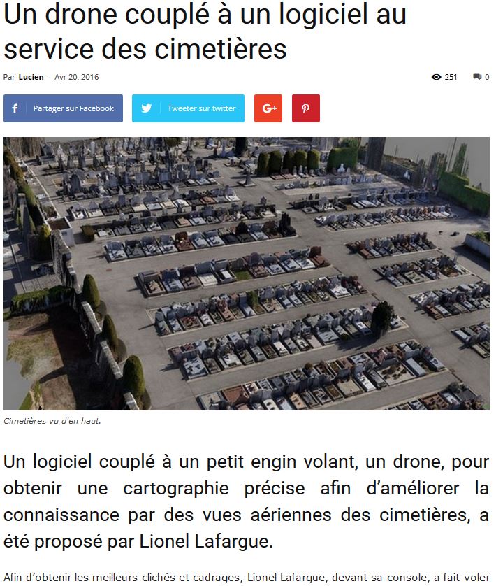 Article Funéraire Info Logiciel gestion du cimetière