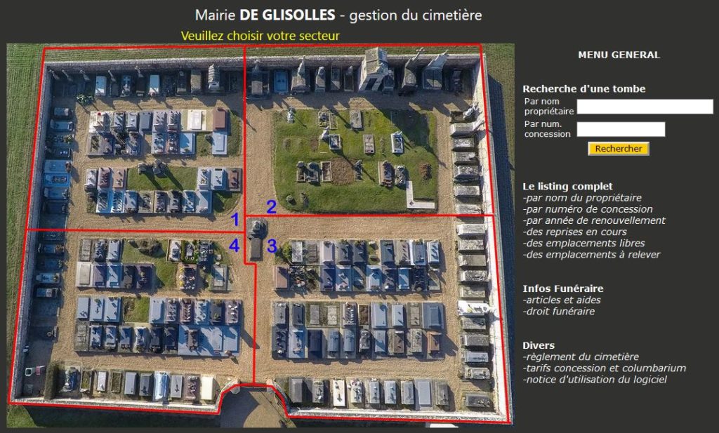 Gestion cimetière dans departement de l'Eure