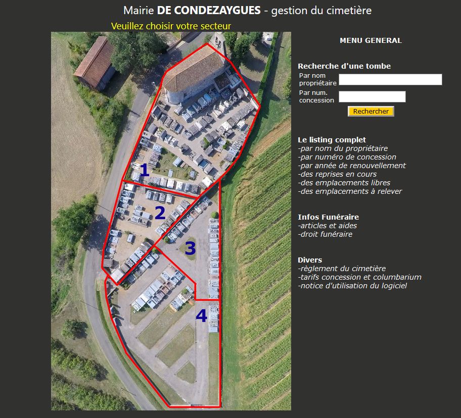 Logiciel gestion cimetière dans departement Lot-et-Garonne