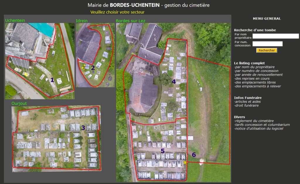 Gestion informatique des cimetieres et Columbariums Ariège